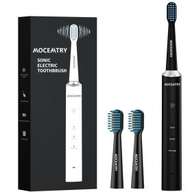 ZJ288-Black-MOCEMTRY 3 Cleaning Modes; Waterproof Electric Toothbrush (Black)