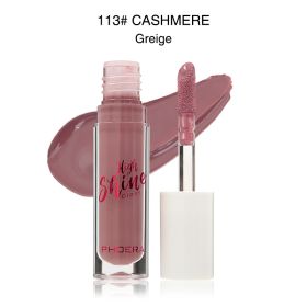 Solid Jelly Lipstick Crystal Lip Balm Water Wave Mirror Lip Gloss Long Lasting Moisturizing Lip Glaze Lip Care Makeup (Option: 113CASHMERE)