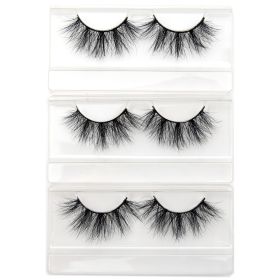Visofree Eyelashes Mink Eyelashes Criss-cross Strands Cruelty Free 3D 25mm Lashes Mink Lashes Soft Dramatic Eyelashes E80 Makeup (Color: 3pairs E85 no box)