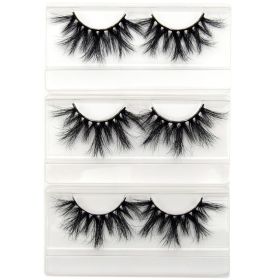 Visofree Eyelashes Mink Eyelashes Criss-cross Strands Cruelty Free 3D 25mm Lashes Mink Lashes Soft Dramatic Eyelashes E80 Makeup (Color: 3pairs E81 no box)