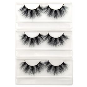 Visofree Eyelashes Mink Eyelashes Criss-cross Strands Cruelty Free 3D 25mm Lashes Mink Lashes Soft Dramatic Eyelashes E80 Makeup (Color: 3pairs E82 no box)