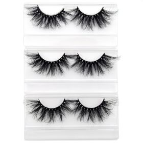Visofree Eyelashes Mink Eyelashes Criss-cross Strands Cruelty Free 3D 25mm Lashes Mink Lashes Soft Dramatic Eyelashes E80 Makeup (Color: 3pairs E61 no box)