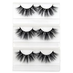 Visofree Eyelashes Mink Eyelashes Criss-cross Strands Cruelty Free 3D 25mm Lashes Mink Lashes Soft Dramatic Eyelashes E80 Makeup (Color: 3pairs E62 no box)
