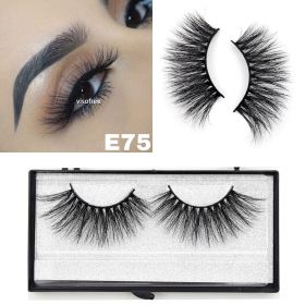 Visofree Eyelashes Mink Eyelashes Criss-cross Strands Cruelty Free 3D 25mm Lashes Mink Lashes Soft Dramatic Eyelashes E80 Makeup (Color: E75)