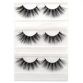 Visofree Eyelashes Mink Eyelashes Criss-cross Strands Cruelty Free 3D 25mm Lashes Mink Lashes Soft Dramatic Eyelashes E80 Makeup (Color: 3pairs E71 no box)