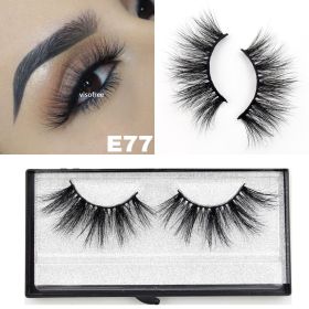 Visofree Eyelashes Mink Eyelashes Criss-cross Strands Cruelty Free 3D 25mm Lashes Mink Lashes Soft Dramatic Eyelashes E80 Makeup (Color: E77)