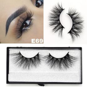 Visofree Eyelashes Mink Eyelashes Criss-cross Strands Cruelty Free 3D 25mm Lashes Mink Lashes Soft Dramatic Eyelashes E80 Makeup (Color: E69)