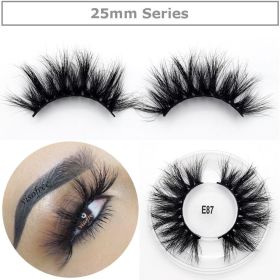 Visofree Mink Eyelashes 3D Mink Lashes Thick HandMade Full Strip Lashes Cruelty Free Mink Lashes False Eyelashes Makeup M56 (Color: E87)