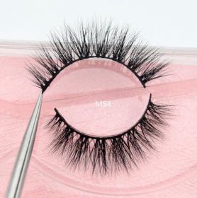 Visofree Mink Eyelashes 3D Mink Lashes Thick HandMade Full Strip Lashes Cruelty Free Mink Lashes False Eyelashes Makeup M56 (Color: M54(Acrylic))