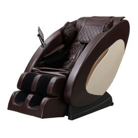 Massage Chairs Full Body Massage Recliner with Foot Roller,Airbag Massage SL Track, Zero Gravity, Bluetooth Speaker Brown (Main Color: Brown, Main Material: PU)